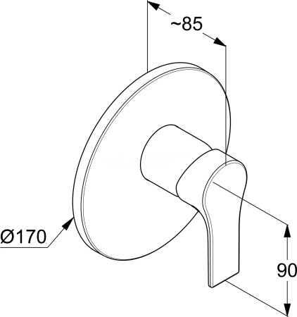 Встраиваемый смеситель для душа Kludi Zenta SL 486550565